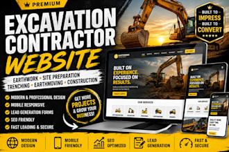 design excavation contractor website earthmoving construction website