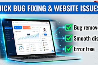 fix HTML CSS javascript react node js bugs quickly
