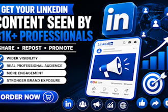 share repost and promote your linkedin content post to 31k connection shoutout