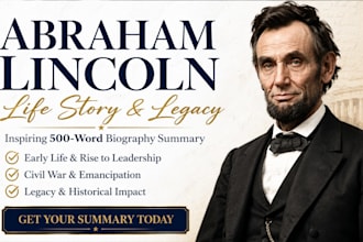 write and inspiring summary of abraham lincoln life story and legacy