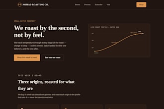 design and build a responsive website landing page