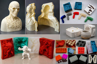 design injection mold, plastic mold and silicone mold casting for 3d printing
