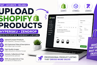 upload shopify products hypersku zendrop dropshipping product listing
