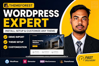 install, setup, and customize any wordpress premium theme and plugin
