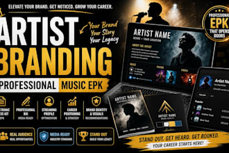 music epk with artist branding kit and music media ready artist biography