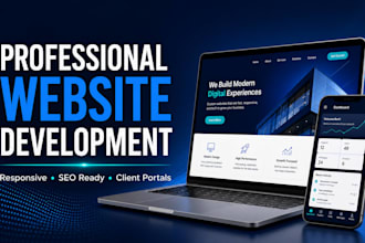 build a professional website with a secure customer portal
