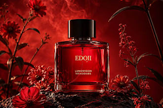 create luxury perfume bottle 3d model and render in blender