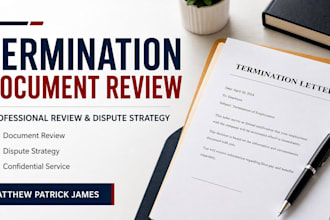 review your termination documents and dispute strategy