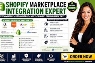 integrate shopify amazon etsy ebay walmart apps cedcommerce litcommerce