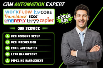 real estate crm rei reply kvcore idx thryv workfiow thumbtack zapier integration
