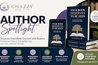 promote your book with a professional author spotlight feature
