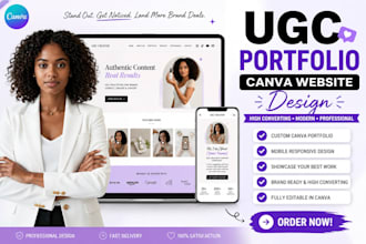 ugc portfolio canva website high converting ugc portfolio design