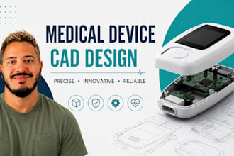 design medical device cad, medical enclosure, healthcare product cad expert