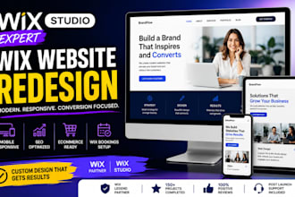 design and redesign wix harmony, wix studio website, wix fix