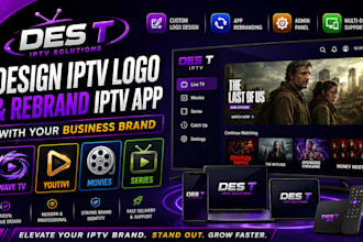 create iptv logo and rebrand iptv player app xciptv wave tv youtivi ibo player