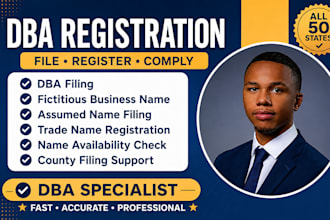 file your dba registration, fictitious business name in any US state