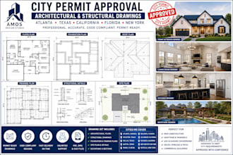 do architectural and structural  drawings for city permit approval