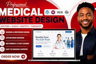 design a professional medical healthcare clinic doctor  wordpress website