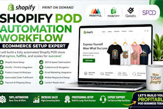 build shopify pod automation workflow with printify printful expert