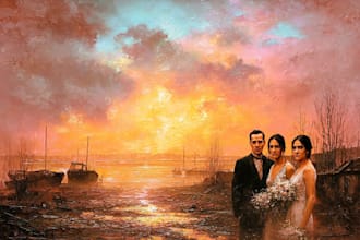 unique oil painting portrait