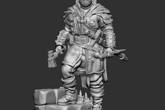 sculpt 3d tabletop boardgame, 3d miniature, fantasy model, terrain, 3d printing