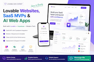 build lovable ai website, saas mvp with supabase integration, ai web app