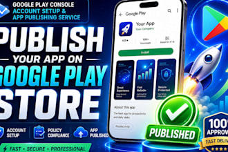 setup google play console account and publish app