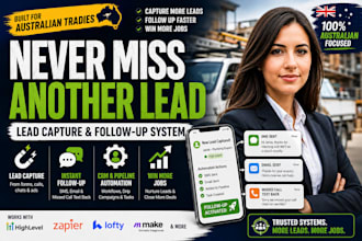 build automated lead generation customer follow up system for australian tradies