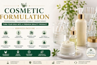 formulate professional skincare haircare cosmetic products