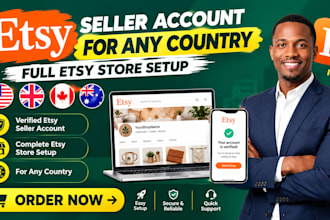 etsy seller account for any country etsy account creation full etsy store setup