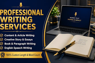write professional articles and speech writing