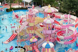 do 2d designs for swimming pools ,resorts, amusement park, water park