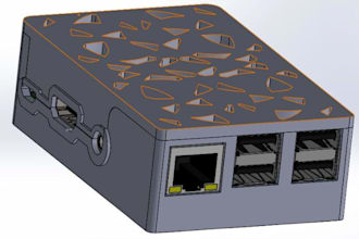 3d cad, raspberry pi enclosure, electronic housing, pcb case and product design