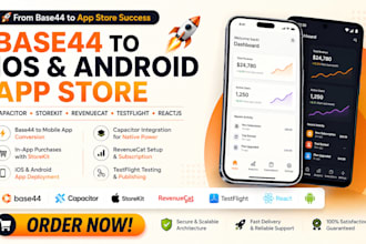 base44 to ios android app store capacitor storekit revenuecat testflight reactjs