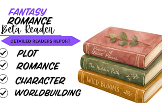 beta read your fantasy romance novel with detailed beta reader feedback