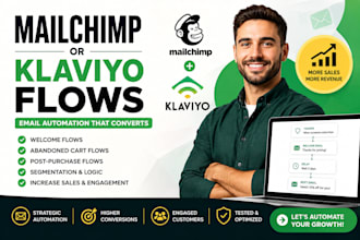 create mailchimp klaviyo flows email automation welcome flow