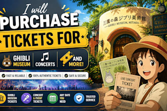 purchase tickets for ghibli museum, concerts, more