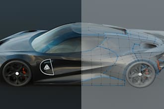do 3d car modeling, rc car, 3d car, police car, vehicle design for games, print