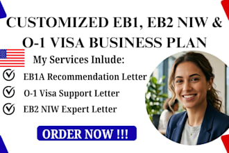 write a recommendation letter for eb1, eb2 niw, and o1 visas