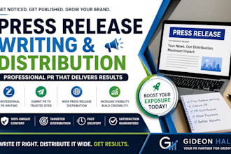 do press release writing, submit pr and press release distribution