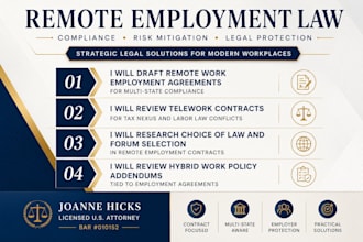 draft remote work employment agreement for multi state compliance as US attorney