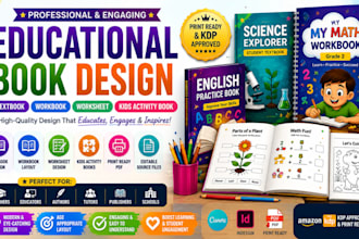format design educational textbook workbook design worksheet kids activity book