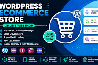 build woocommerce webshop, wordpress ecommerce website, online store webshop