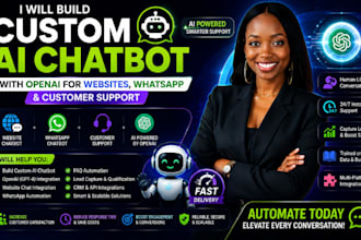 build custom ai chatbot with openai for websites whatsapp and customer support