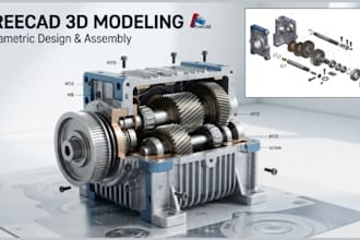 do 3d parametric modeling and assembly in freecad