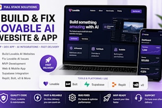 build loveable, fix lovable ai website, dev app, bolt, supabase, mvp, replit,v0
