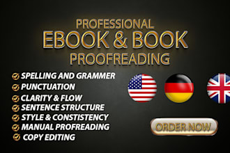 proofread any german or english text