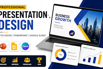 presentation design, powerpoint, pitch deck, startup, investor presentation