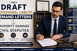 draft liability demand letters for property damage and civil disputes