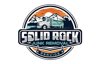 design monogram junk removal business logo